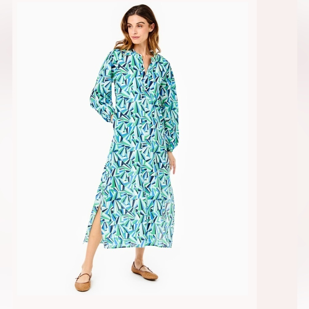 NWT Addison Bay Tuckernuck Rosemary Maxi Dress in Starburst Multi Geometric M